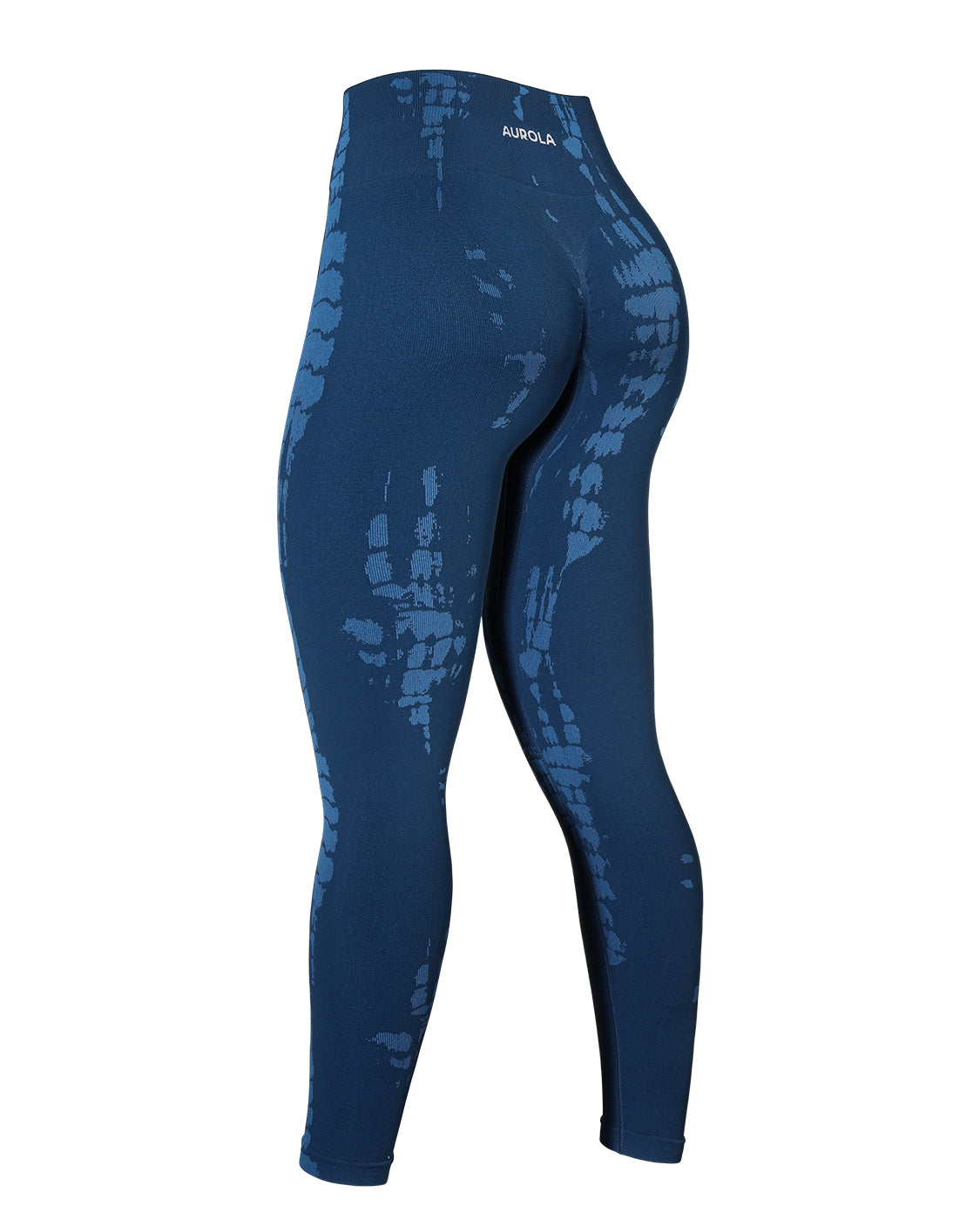 Aurola - Dark Blue Camo Tights on Designer Wardrobe