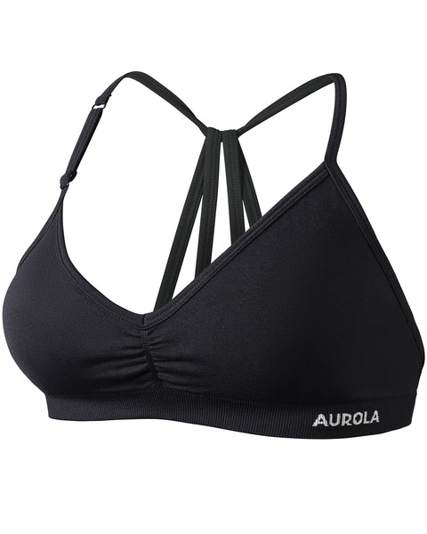 AUROLA Mercury Workout Sports Bras Women Athletic Removable Padded Backless  Strapy Minimal Crop Top