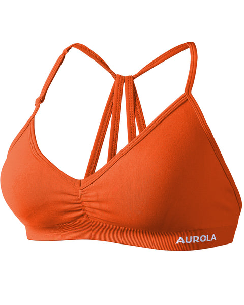 AUROLA Moon Women's Seamless Backless Sport Bra with Adjustable Straps