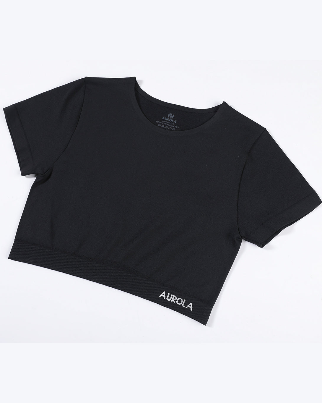 AUROLA Essentials Seamless Short Sleeve Crop Top