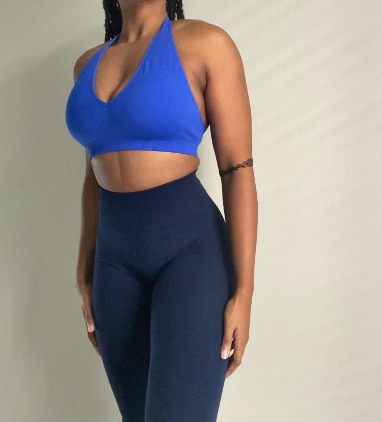 Women's Lija Activewear Running Sports Bra Size Small Light Blue