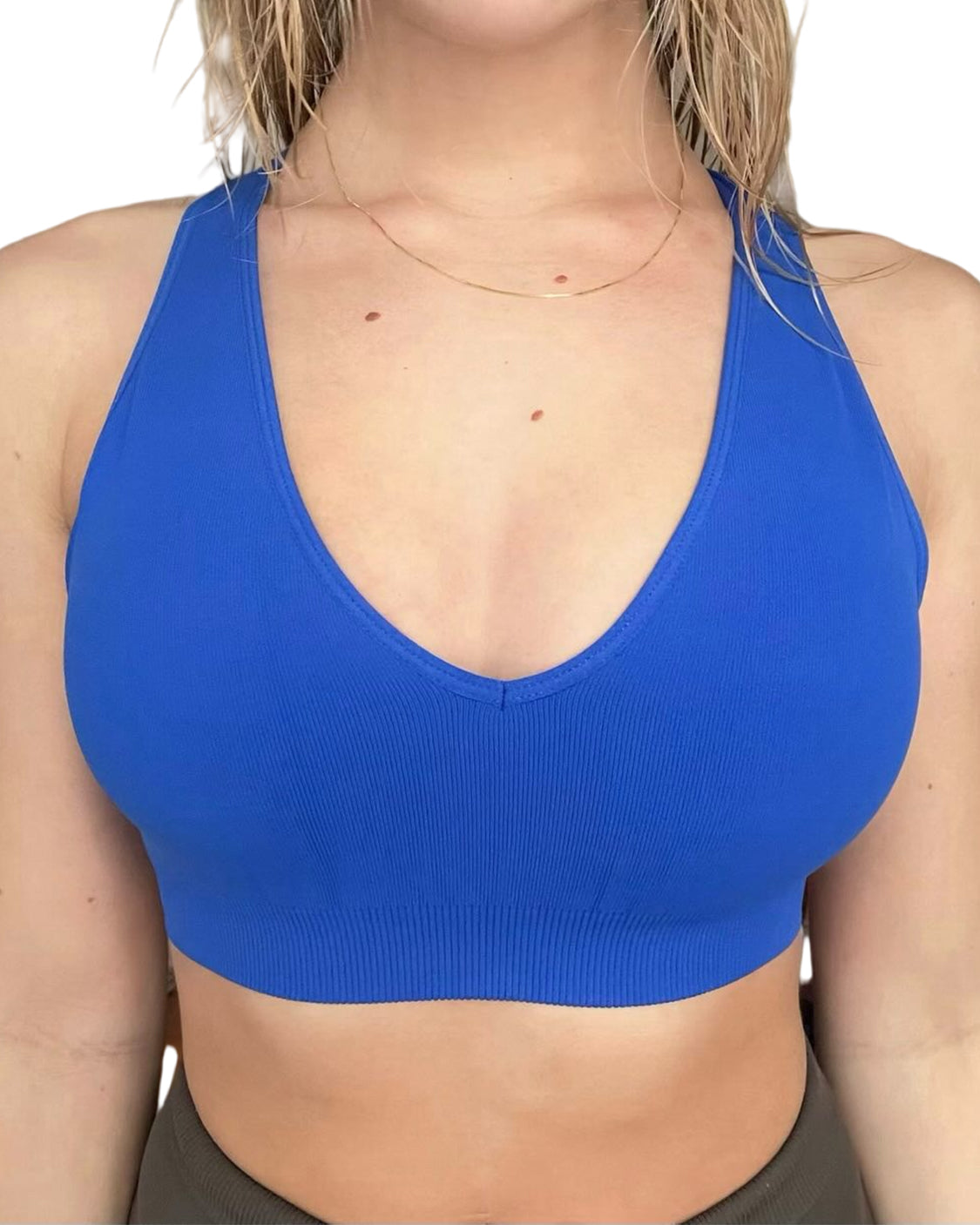 Buy AUROLA Moon Seamless Halter Backless Sport Bra for Women Adjustable  Padded Active Workout Gym Yoga Crop Tank Top Online at desertcartOMAN