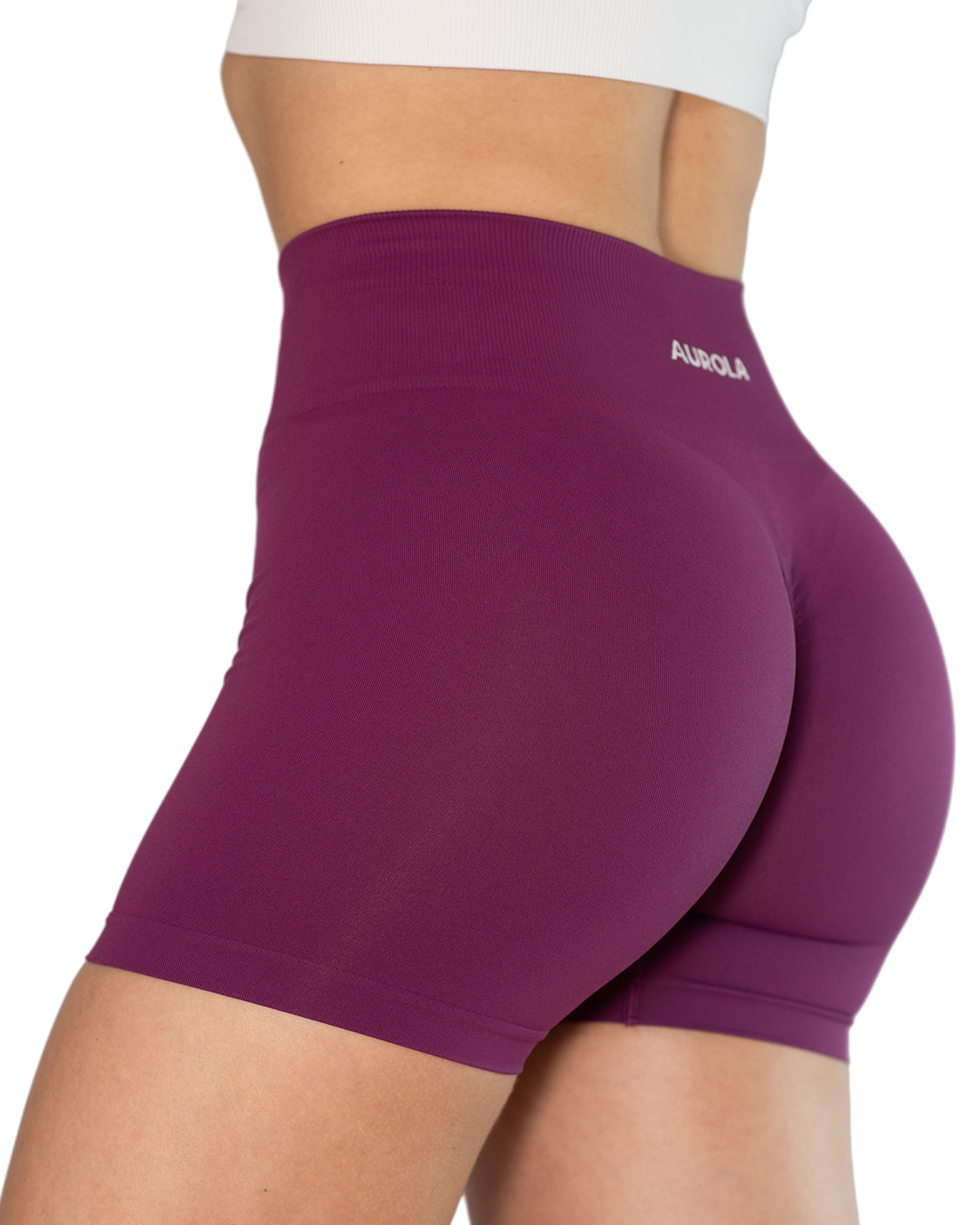 AUROLAus Workout Biker Shorts for Women Seamless Scrunch High Waist Gym  Yoga Active 7.5 Bike Shorts Black at  Women's Clothing store